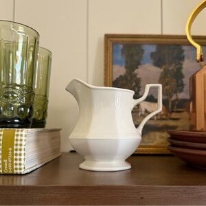Vintage Johnson Brothers Heritage White Ironstone Creamer Stoneware